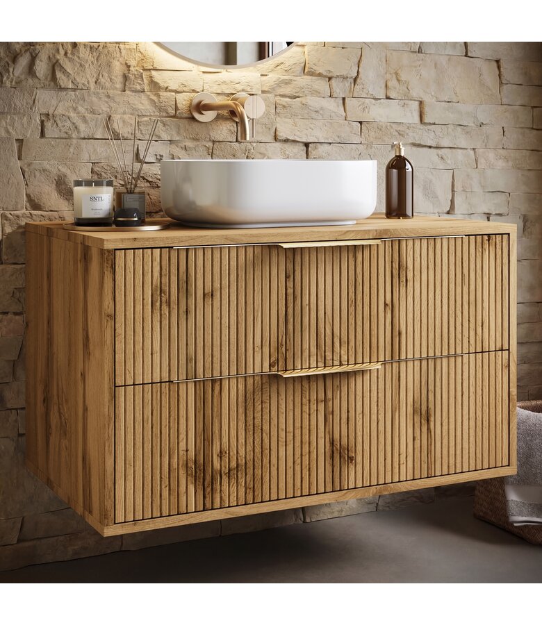 Wastafelkast Rimini - 80 x 46 x 46 cm - eiken