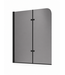 Badwand Austin 100 x 140 cm - rookglas  - zwart - nano coating