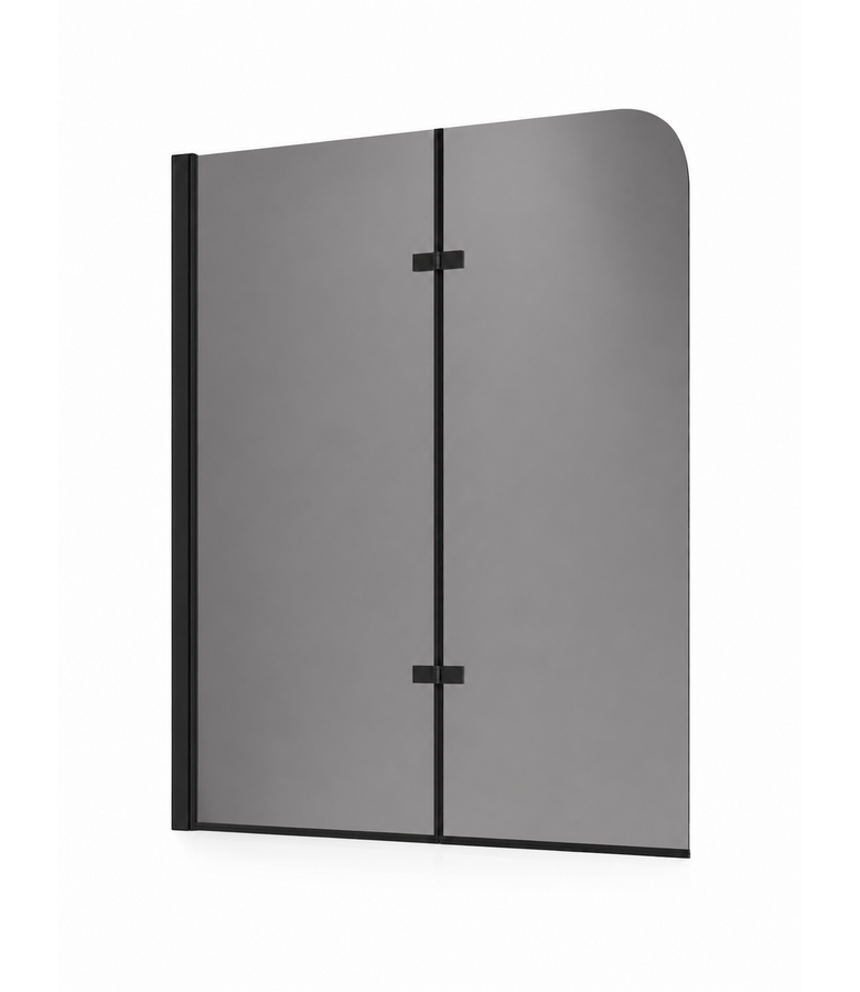 Badwand Austin 100 x 140 cm - rookglas  - zwart - nano coating