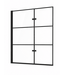 Badwand Berkan 100 x 140 cm - zwart met strepen - nano coating