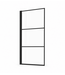 Badwand Berkan 60 x 140 cm - zwart met strepen - nano coating