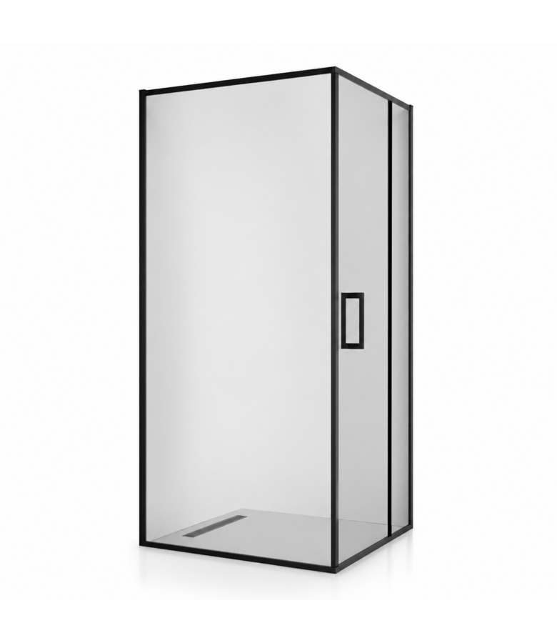 Douchecabine Belize 90 x 90 x 190 cm - zwart - rookglas - nano coating