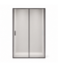 Douchewand Calgary 100 x 190 cm - zwart - rookglas - met nano coating