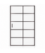 Douchewand Calgary 100 x 190 cm - zwart - met strepen -  met nano coating
