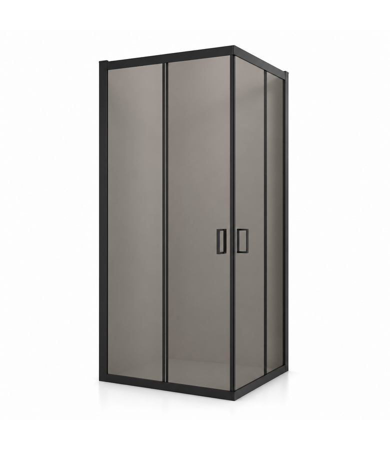 Douchecabine Dakota 100 x 100 x 190 cm - zwart - rookglas - nano coating