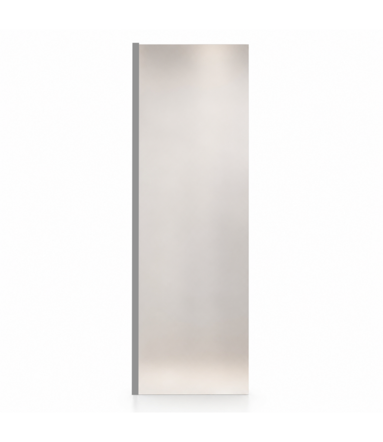 Douchewand Florida 40 x 200 cm - chroom - melkglas - inloopdouche 8mm