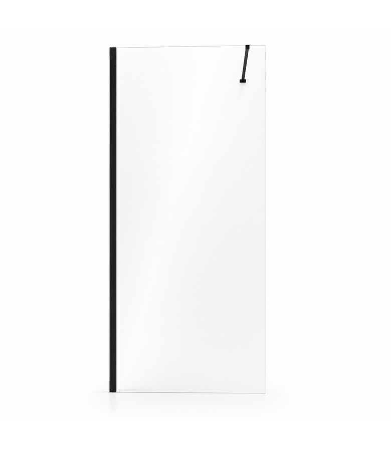 Douchewand Florida 50 x 200 cm - zwart - inloopdouche 8mm