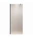 Douchewand Florida 60 x 200 cm - zwart - melkglas - inloopdouche 8mm