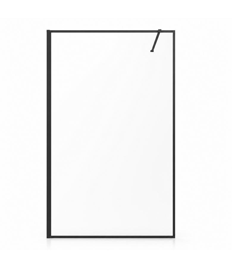 Douchewand Georgia 100 x 200 cm - zwart - inloopdouche 8mm