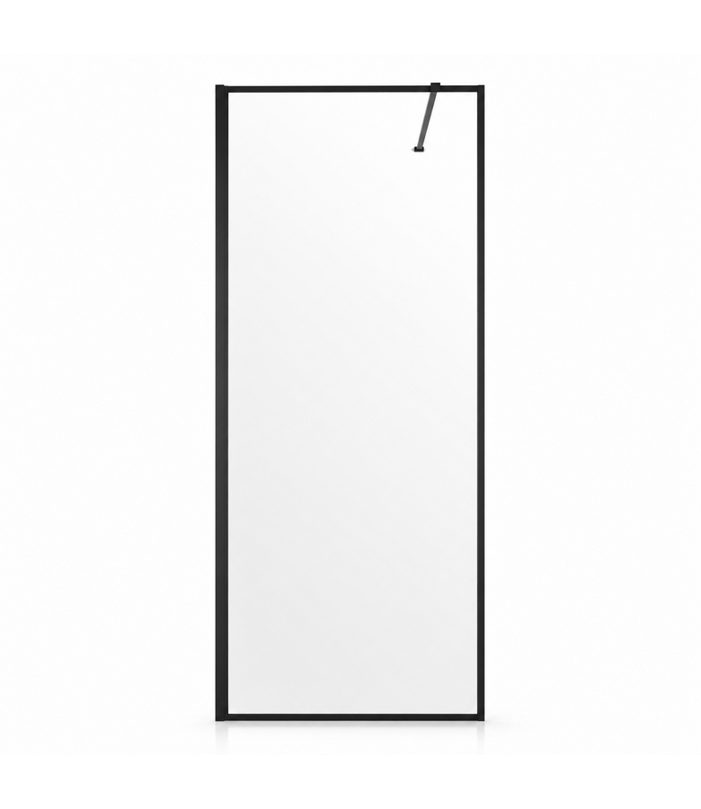 Douchewand Georgia 50 x 200 cm - zwart - inloopdouche 8mm