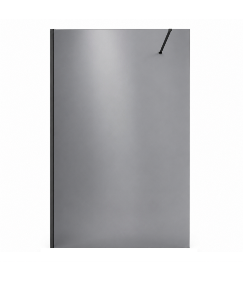 Douchewand Rizani 120 x 200 cm - rookglas - zwart - inloopdouche 8mm