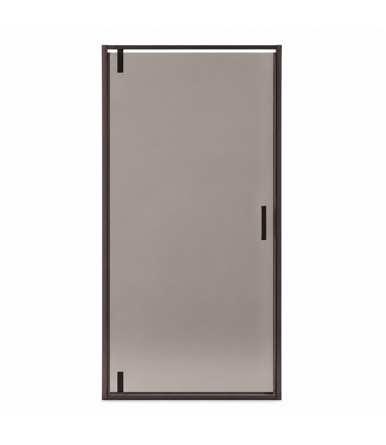 Douchewand Seattle 100 x 190 cm - zwart - rookglas - douchedeur 6mm