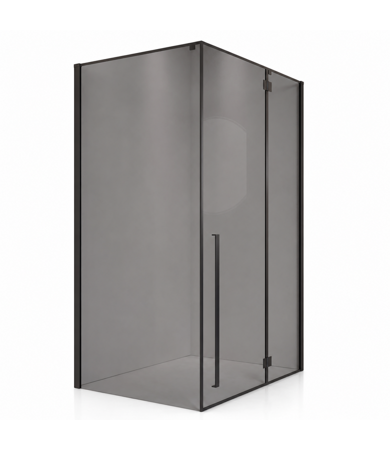 Douchecabine Vancouver 90 x 120 x 190 cm - zwart - met rookglas - nano coating