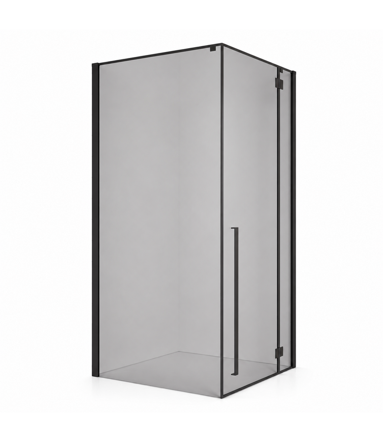 Douchecabine Vancouver 90 x 90 x 190 cm - zwart - met rookglas - nano coating