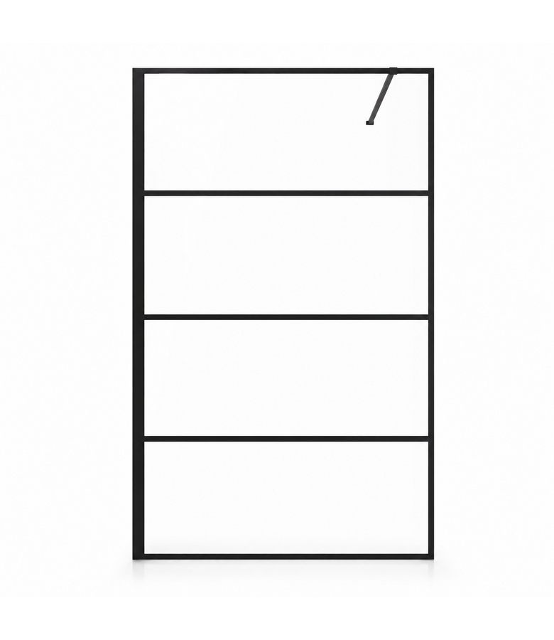 Douchewand Essos 100 x 200 cm - zwart - inloopdouche 8mm