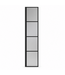 Douchewand Essos 40 x 200 cm - zwart - rookglas - inloopdouche 8mm