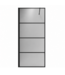 Douchewand Essos 50 x 200 cm - zwart - rookglas - inloopdouche 8mm