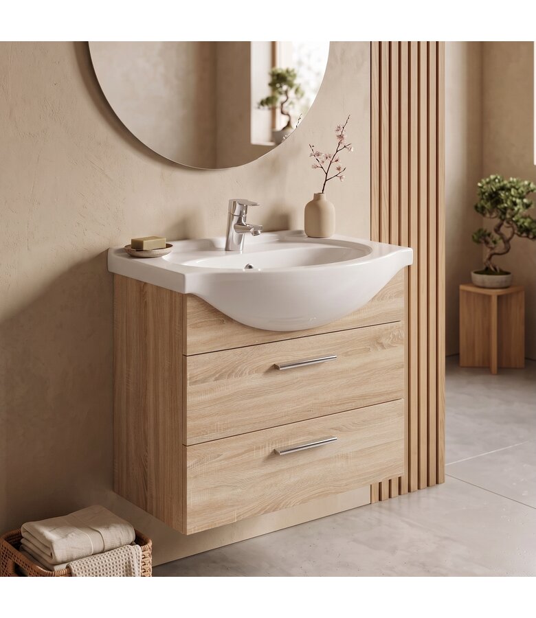 Badkamermeubel Breno 60 cm - licht eiken