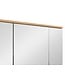 Spiegelkast Fara 80 x 70 x 14 cm - zwart met eiken