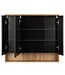 Spiegelkast Fara 80 x 70 x 14 cm - zwart met eiken