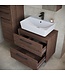 Wastafelkast Florence 60cm complete set met spiegelkast en kolomkast - walnoot bruin
