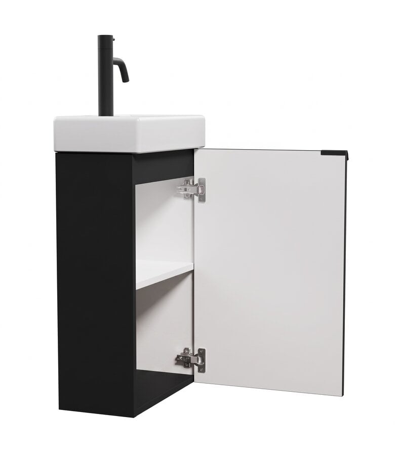 Toiletmeubel Apollo 40cm - mat zwart