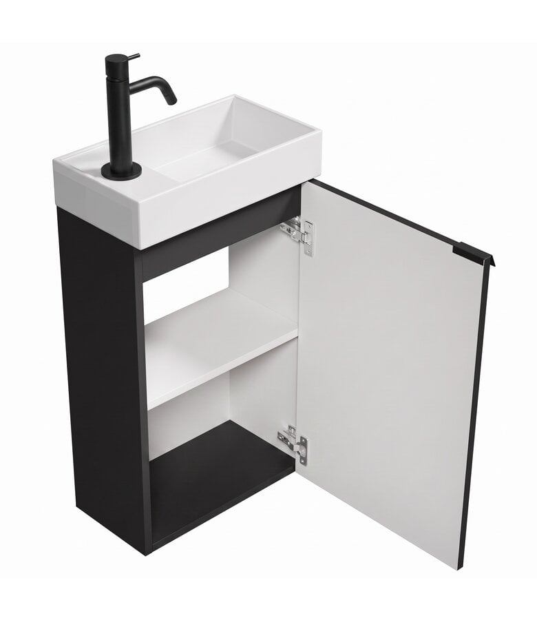 Toiletmeubel Apollo 40cm - mat zwart