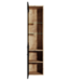 Badkamerkast Rio 30 x 30 x 131 cm - kastanje eiken met zwart