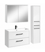 Badkamermeubel Florence 80cm complete set met spiegelkast - hoogglans wit