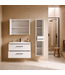 Badkamermeubel Florence 80cm complete set met spiegelkast - hoogglans wit