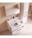 Badkamermeubel Florence 80cm complete set met spiegelkast - hoogglans wit