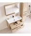 Badkamermeubel Florence 80cm complete set met spiegelkast - kastanje eiken
