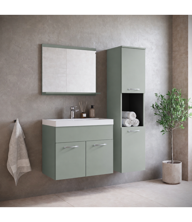 Badkamermeubel Montreal 60cm complete set - mat groen
