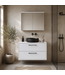 Wastafelkast Florence 80cm met spiegelkast - hoogglans wit