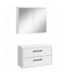 Wastafelkast Florence 80cm met spiegelkast - hoogglans wit