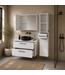 Wastafelkast Florence 80cm complete set met spiegelkast en kolomkast - hoogglans wit