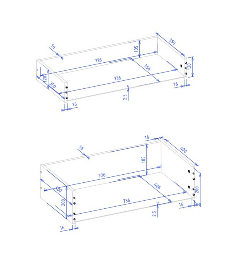 Wastafelkast Mali met kolomkast - 80 x 46 x 54 cm - eiken