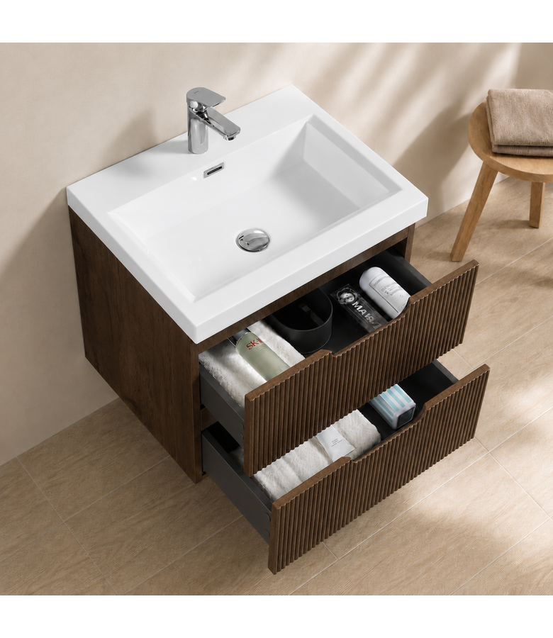 Badkamermeubel Thermis 60cm - walnoot bruin