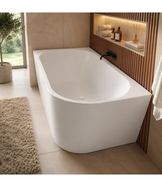 Hoekbad Isia 170 x 78 x 60 cm - wit  - links