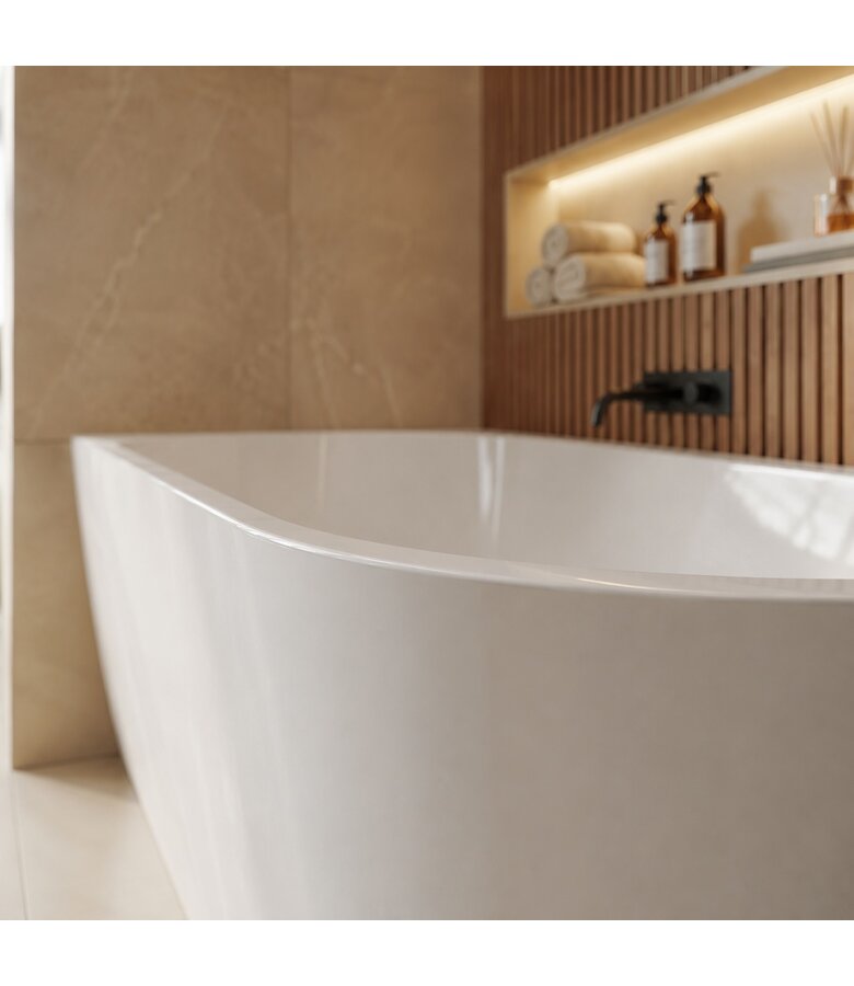 Hoekbad Isia 170 x 78 x 60 cm - wit  - links