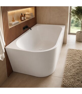 Hoekbad Isia 170 x 78 x 60 cm - wit  - rechts