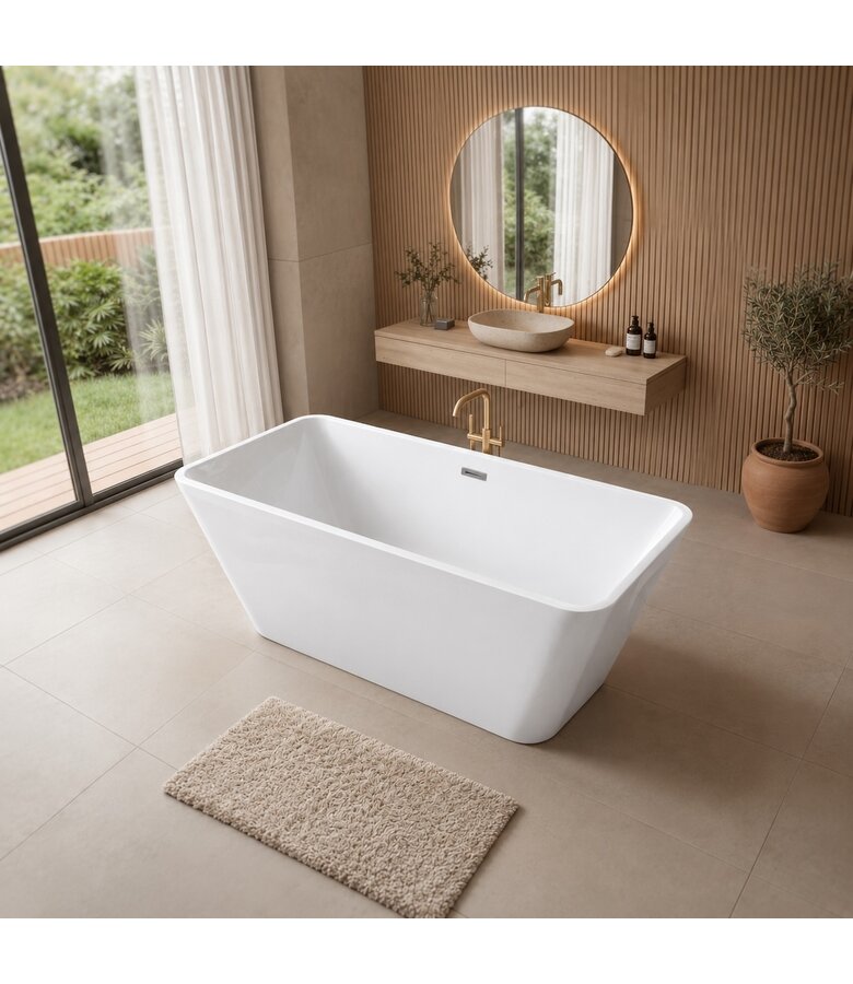 Vrijstaand ligbad Lily 170 x 75 x 58 cm - wit
