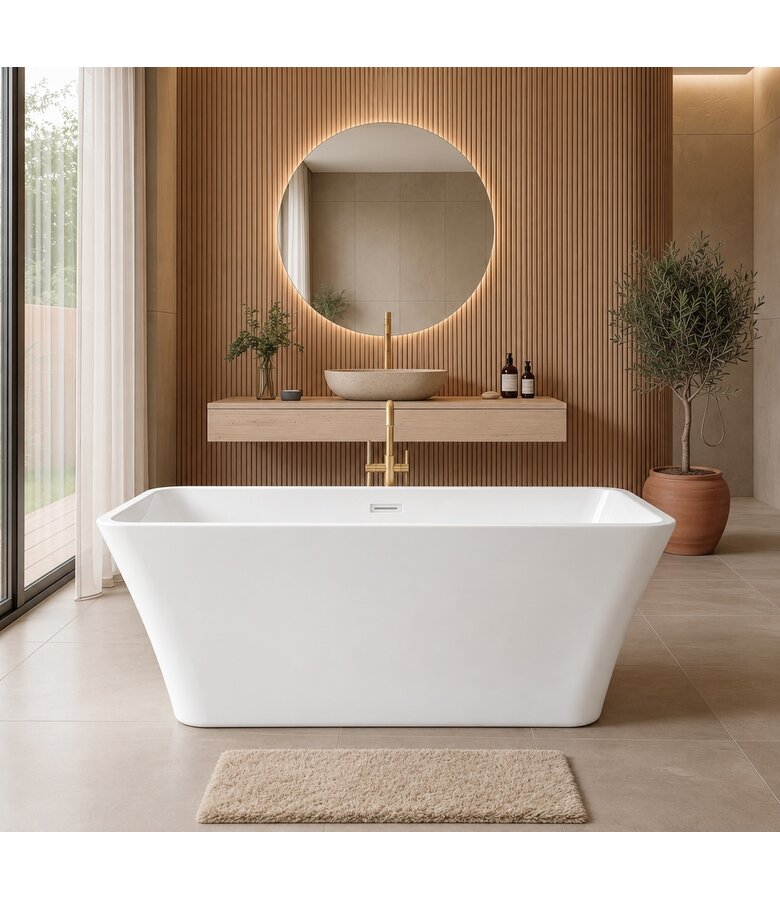 Vrijstaand ligbad Lily 170 x 75 x 58 cm - wit