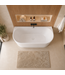 Half vrijstaand ligbad Isia 170 x 75 x 60 cm - wit