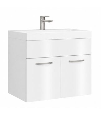 Badkamermeubel Montreal 01 60cm met wastafel - hoogglans wit