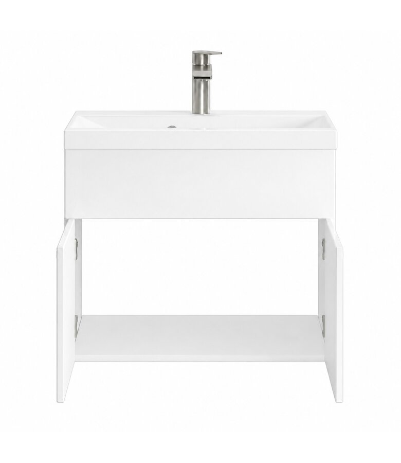 Badkamermeubel Montreal 01 60cm met wastafel - hoogglans wit