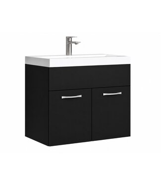 Badkamermeubel Montreal 01 60cm met wastafel - mat zwart