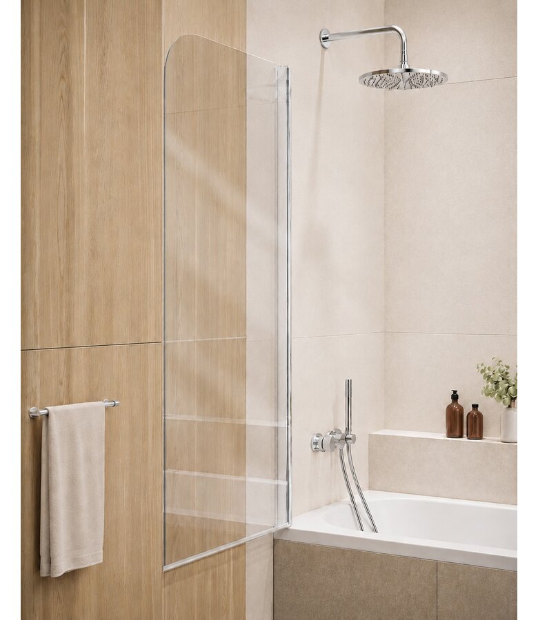 Badwand Torino 70 x 140 cm - chroom - nano coating