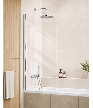 Badwand Torino 80 x 140 cm - chroom - nano coating