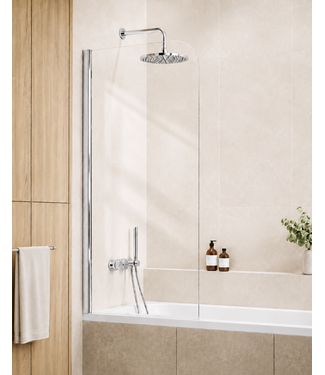 Badwand Torino 60 x 140 cm - chroom - nano coating